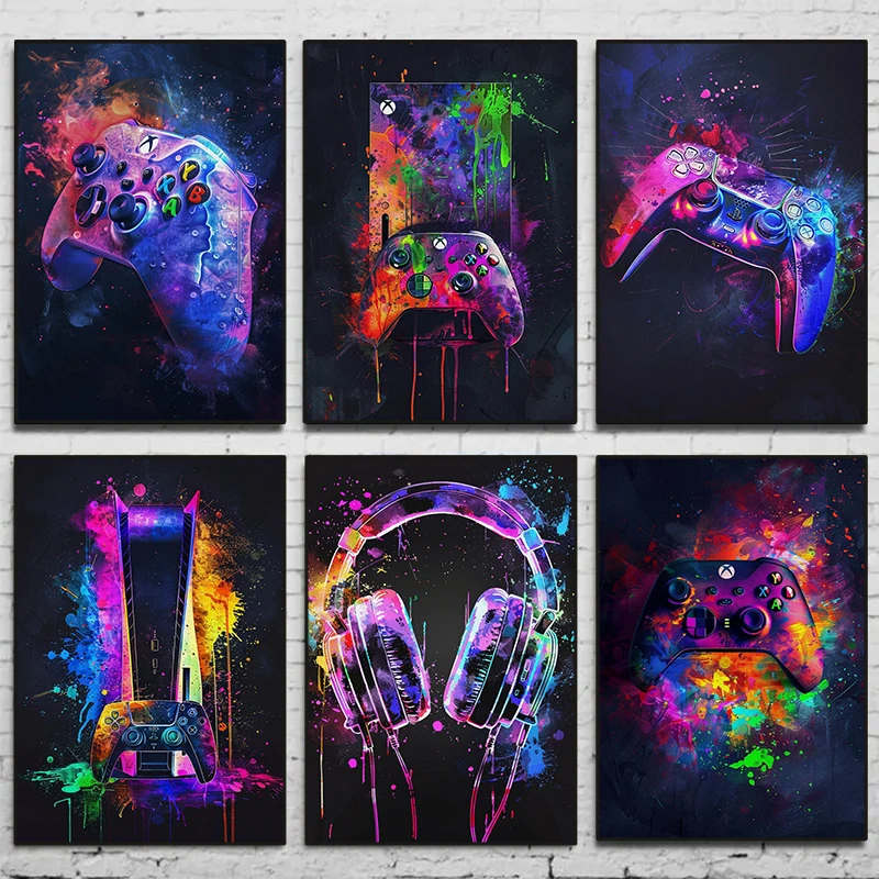 Video Gaming & Esports Usd Acc - Suluboya Neon Video Oyunu Posterleri, XBOX